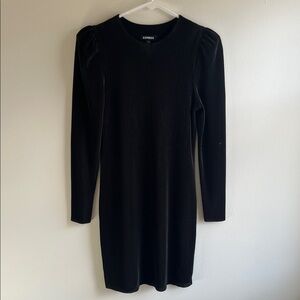 Express Black Long Sleeve Dress